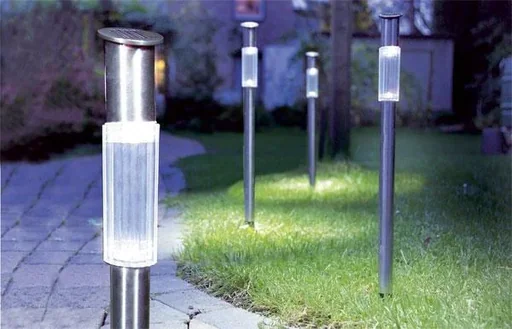 "Solar garden lights set of 3 image"