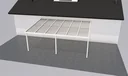 Patio roof Premium, white, 6110 x 4060 mm - Acrylic multi-wall sheets 16 mm, bronze