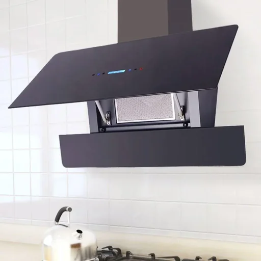 "Extractor hood with touchscreen black 900 mm image"