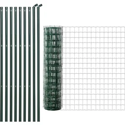 Tuinschutting 10 x 1,5 m gaas volièredraad draadgaas groen