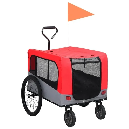 "Pet bike trailer 2-in-1 aanhange image"