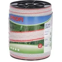 Professional fence tape 20 mm, 6 x 0.30 Tric, 200 m, white/red