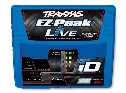 "EZ-Peak Live up to 12-Amp NiMH/LiPo up to 4S, fast charger TRAXXAS EU version (with iD battery detection) image"