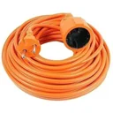 Vekto extension cord 10 meter long cable orange 2500 watts