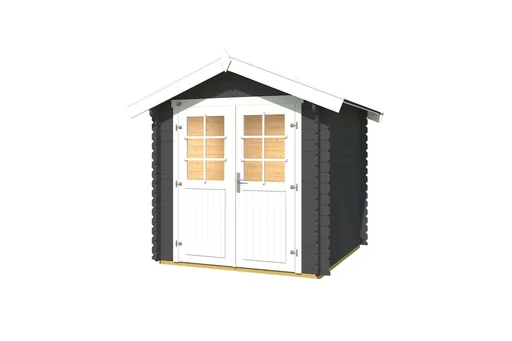 "Garden shed 209 Gr.1, 253 x 234 x 244 cm graphite grey with double door image"