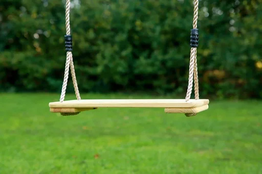 "Wooden swing seat image"