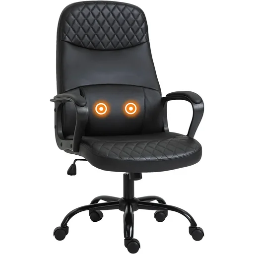 "Vinsetto office chair with massage function, black image"