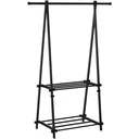 Wardrobe with shoe rack, black