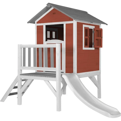 "Lodge XL Playhouse Scandinavian Red - White Slide image"