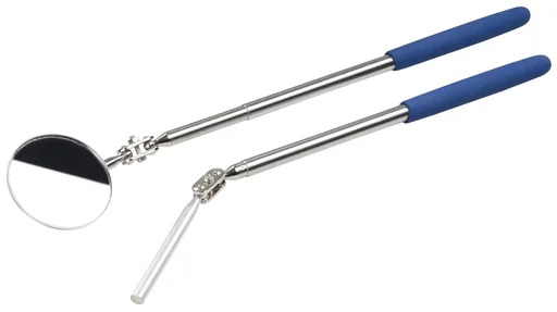 "Inspection mirror and magnetic lifter, 2-part, telescopic image"