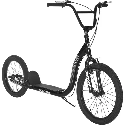 "Children's scooter with pneumatic tires (16/20 inches) - Black - 156 x 68 x 101-108 cm image"