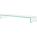 TV cabinet/monitor stand transparent 120x30x13 cm glass