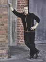Trousers, color black/red, size 50