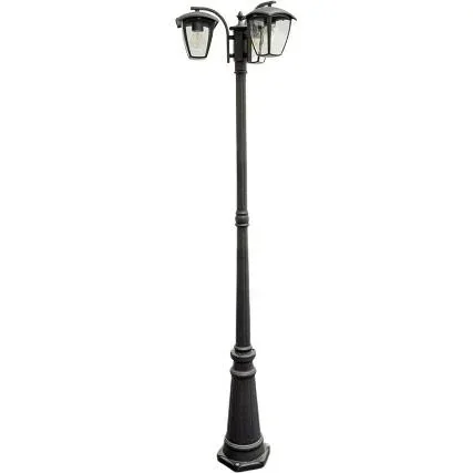 "VT-740 Outdoor Garden Post - 3 Heads - Classic Lamppost - 199 cm - E27 Fitting - Aluminum image"