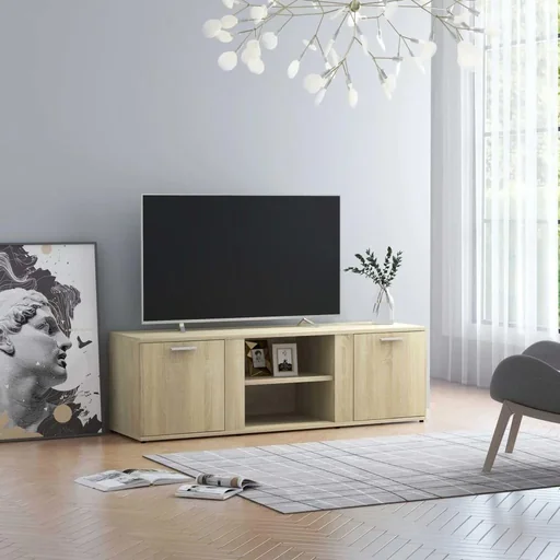 "TV sideboard 120x34x37 cm chipboard Sonoma oak image"