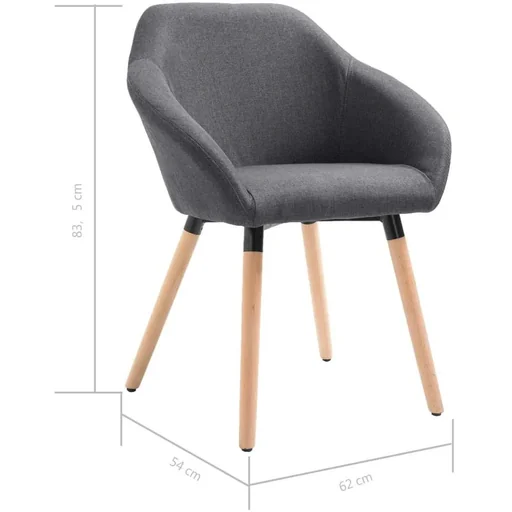 "Dining chair dark grey image"