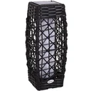 Solar lamp rattan garden lamp path lighting light sensor automatic weatherproof coffee brown L19 x W19 x H48 cm