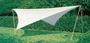 Sun sail set 3 for camping and garden, square shape 4 x 4 m