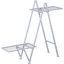 Plant shelf plant stand flower stand flower staircase metal white 86 x 24 x 81 cm