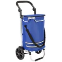 Shopping cart blue aluminum 35L 31x24x54cm