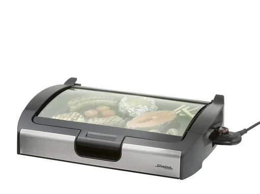 "BBQ table grill with glass lid VG 200 image"
