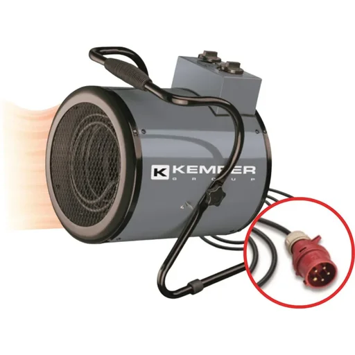 "Electric hot air gun 65350E - 400 Volt CEE plug - 5000W - 3 speeds - 411 m³/h - with thermostat image"