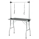 Pet grooming table with 2 leash options