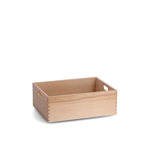 "All-purpose box, varnished beech, 40 x 30 x 15 cm image"