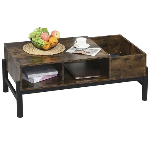 "Coffee table, side table, sofa table, coffee table, table top, living room table, open cabinet, storage compartment, stylish chipboard image"