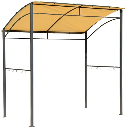 "Barbecue pavilion with flame protection roof image"