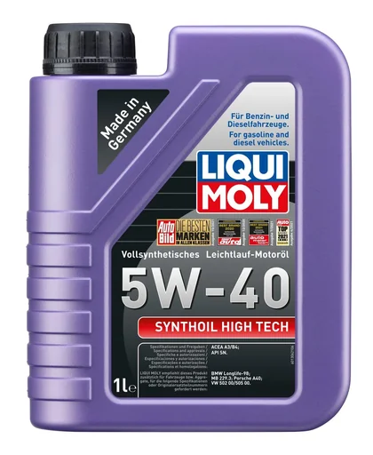 "Fully synthetic low-friction engine oil, Synthoil High Tech 5W-40, 1 liter image"