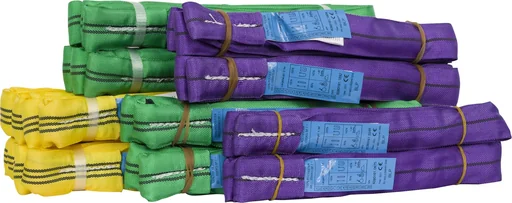 "Round sling package, 11 pieces in a practical sports bag, 1000-3000 kg load capacity in 1-3 m NL image"