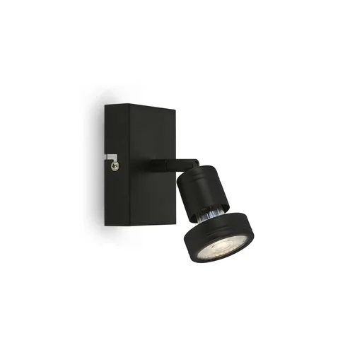 "LED spotlight, 1-bulb, black, GU10 socket, including LED bulb, 4.9 watts, 460 lm, 3000 K image"