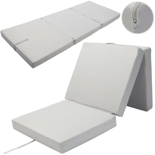 "Mattress grey 190x70x10cm foldable image"