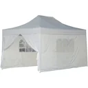 Folding gazebo including 4 side panels white 3x4.5m folding tent party tent