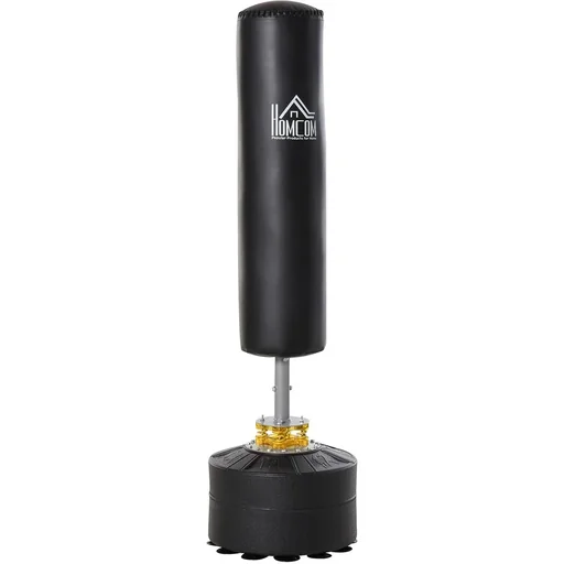 "Standing punching bag black image"