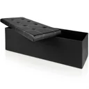 Multifunctional black bench 114 x 40 x 40cm