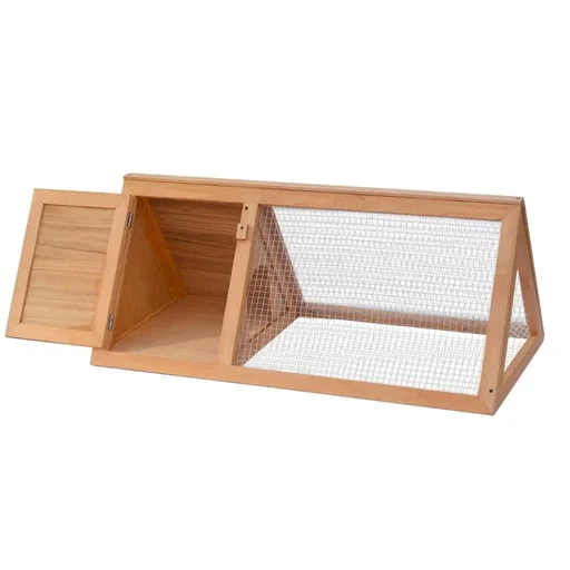 "Wooden rabbit hutch image"