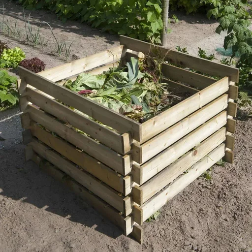 "Natural Compost Bin 650 L Wood 6070480 image"