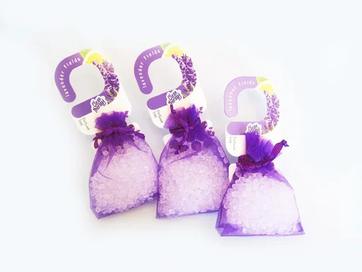 "Scented Sachets, Organza Bags, Lavender Scent, Purple, Set of 3 image"