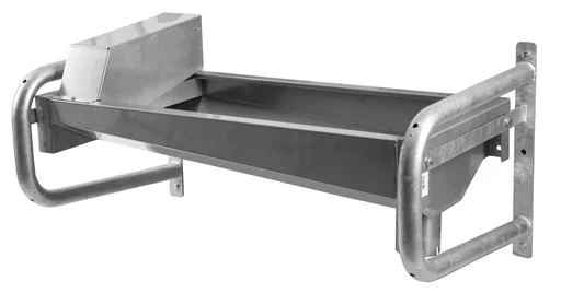 "Heatable trough drinker 190cm made of stainless steel, with wall bracket image"