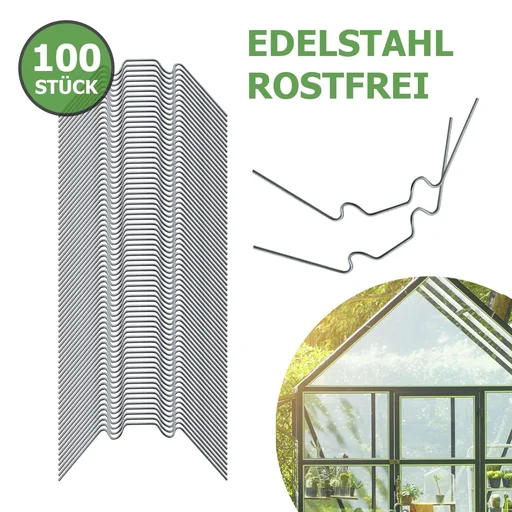 "Greenhouse clamps made of stainless steel, 100 pieces image"
