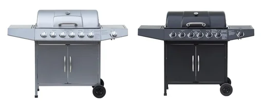 "Gasgrill "Dayton" met 6 hoofdbranders + 1 zijbrander, zilver image"