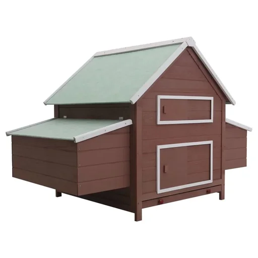 "Chicken coop 157x97x110 cm wood brown image"