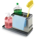 Sink organizer for kitchen utensils, color-sorted
