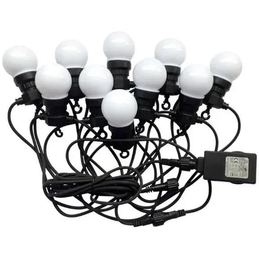 "VT-70510 String Lights - Waterproof - 10 LED Bulbs - 3000K - 5M image"