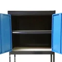 Shelving unit with 2 doors and 2 shelves, variable assembly