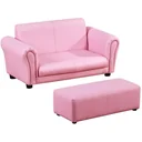 Children's sofa with stool pink armchair children's soft sofa