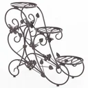 Three-tiered flower stand bronze