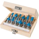 12-piece 12 mm TCT milling cutter set